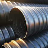 Steel-belt corrugated road drainage pipe